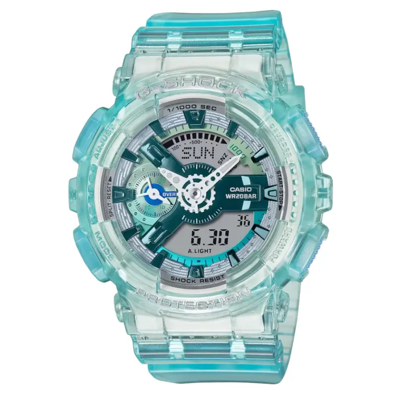 Casio G-Shock Green Transparent Resin Strap Women Watch Gma-S110vw-2Adr-P 1