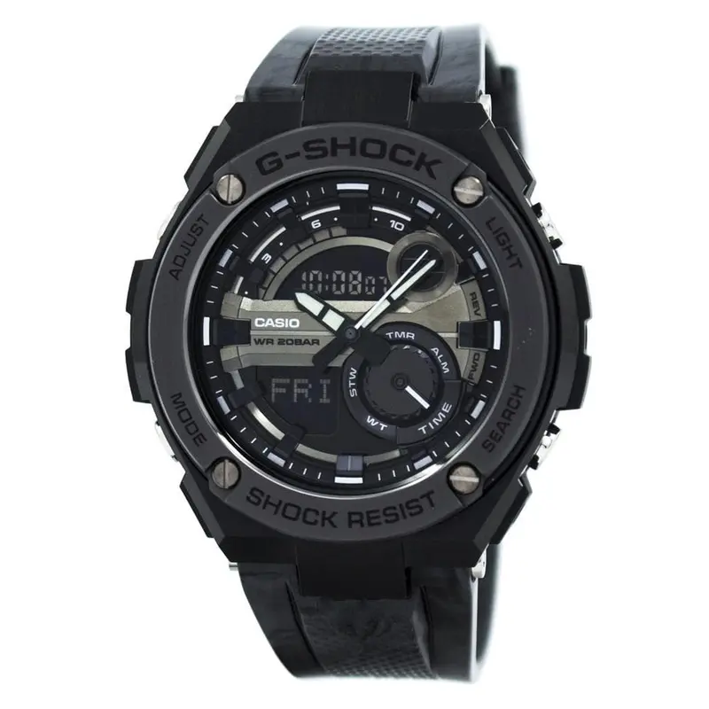 Casio G-Shock Gst-210M-1Adr G-Steel Digital Quartz Black Resin Men's Watch 1