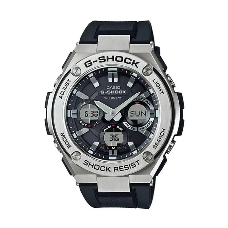 Casio G-Shock Gst-S110-1Acr G-Steel Black Resin Strap Men's Watch 1