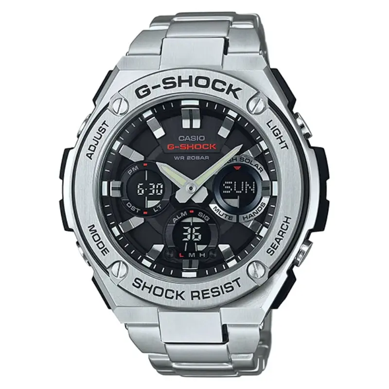 Casio G-Shock Gst-S110d-1Adr-P Silver Stainless Steel Men Watch 1