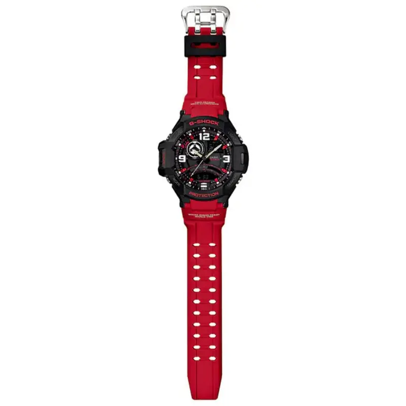 Casio G-Shock Master Of G - Air Gravitymaster Black Dial Red Resin Strap Men Watch Ga-1000-4Bdr-P 2