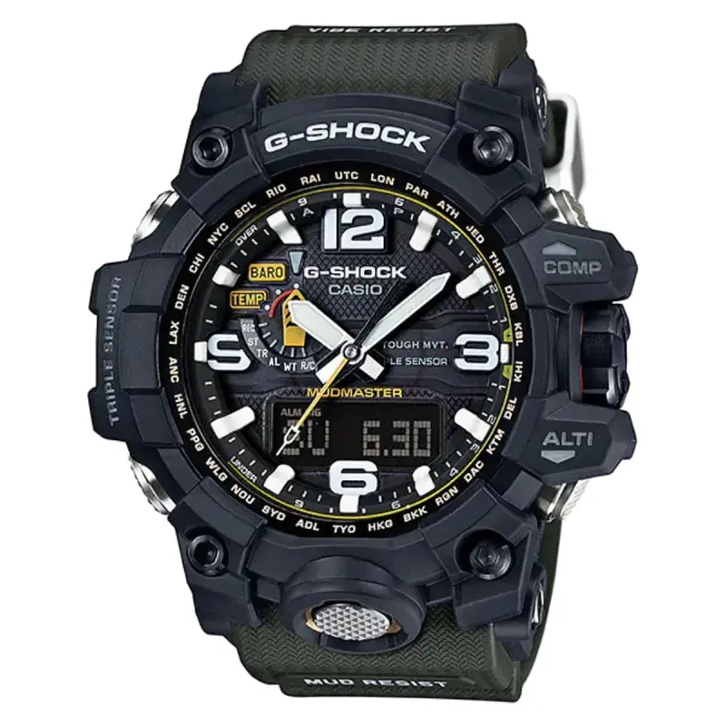 Casio G-Shock Master Of G - Land Mudmaster Black Dial Green Resin Strap Men Watch Gwg-1000-1A3dr-P 1