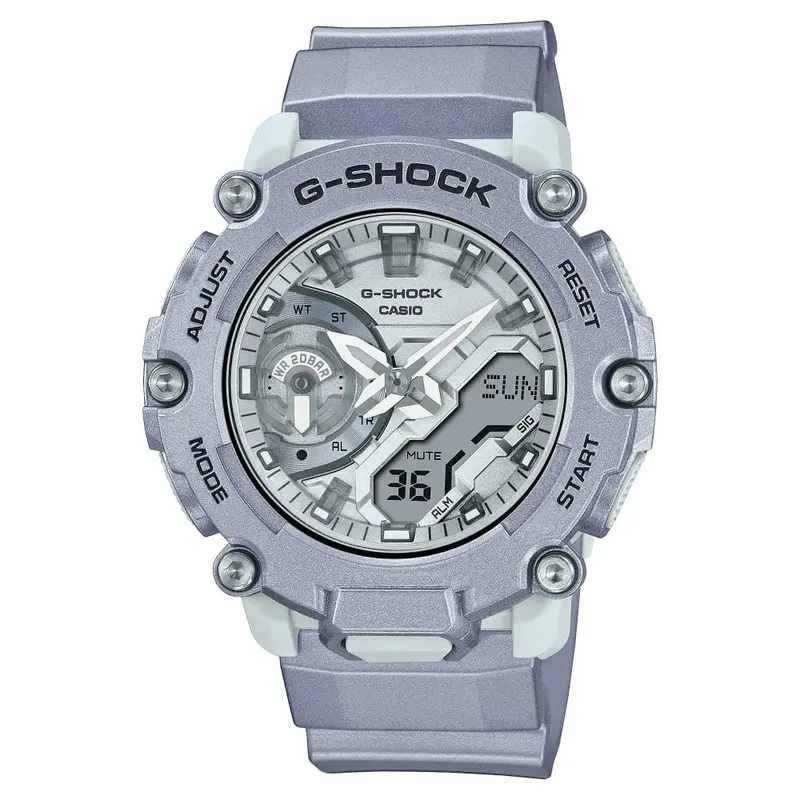 Casio G-Shock Metallic Silver Dial & Strap Men Watch Ga-2200Ff-8Adr 1