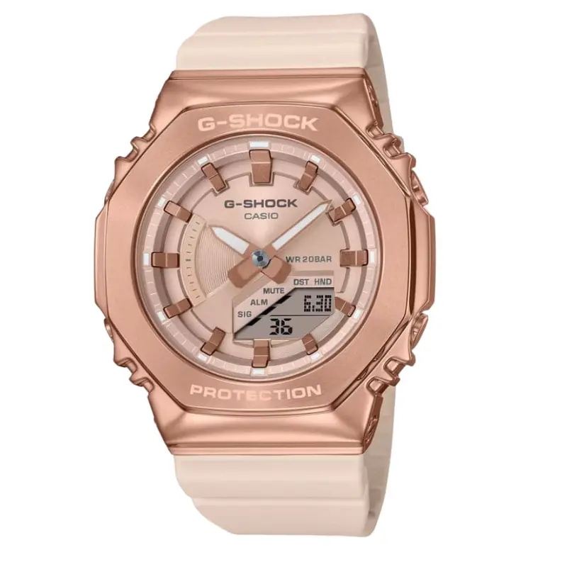 Casio G-Shock Pink Beige Resin Strap Women Watch Gm-S2100pg-4Adr-P 1