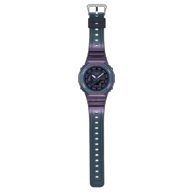 Casio G-Shock Purple Resin Strap Men Watch Ga-2100Ah-6Adr 2