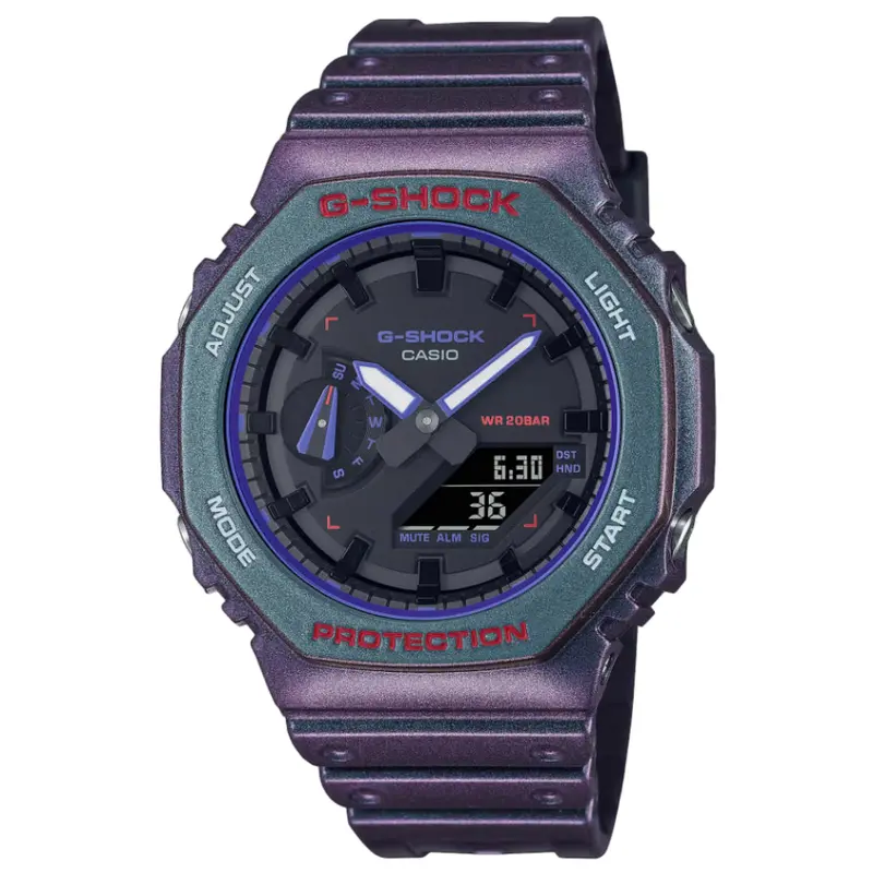 Casio G-Shock Purple Resin Strap Men Watch Ga-2100Ah-6Adr-P 1