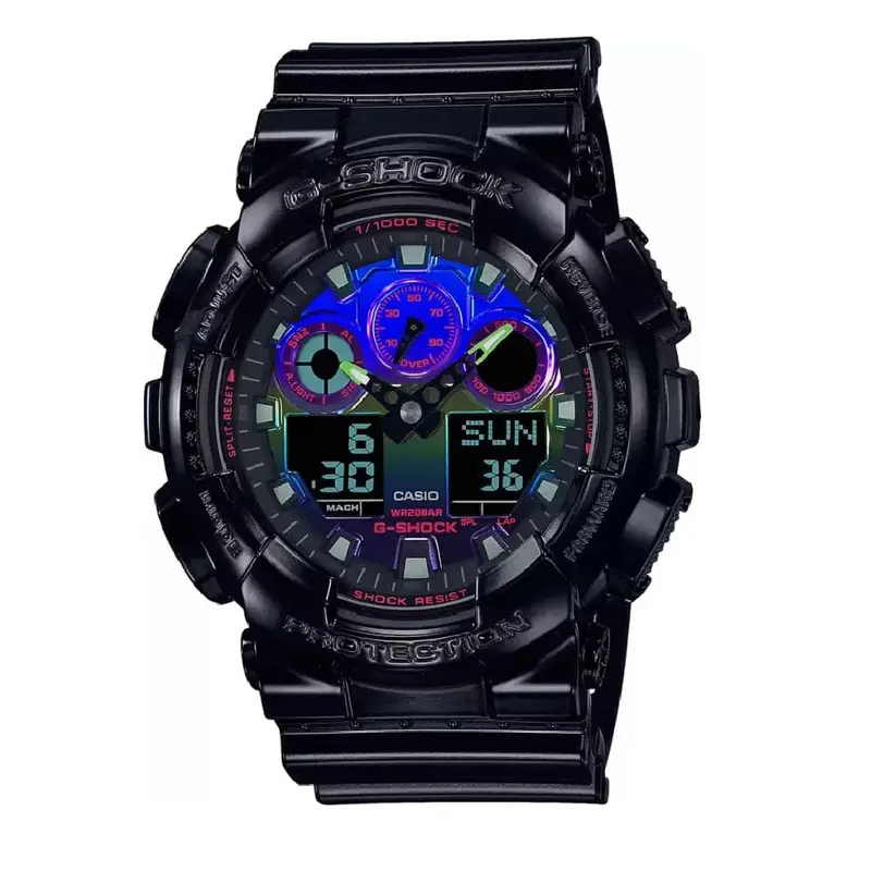 Casio G-Shock Rainbow Black Resin Strap Men's Watch Ga-100Rgb-1Adr 1