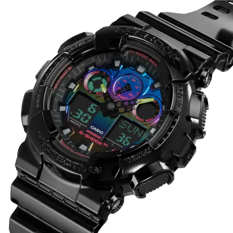 Casio G-Shock Rainbow Black Resin Strap Men's Watch Ga-100Rgb-1Adr-P 2