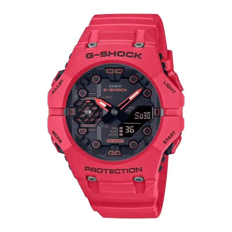 Casio G-Shock Red Analog Digital Resin Strap Watch For Men Ga-B001-4Adr 1