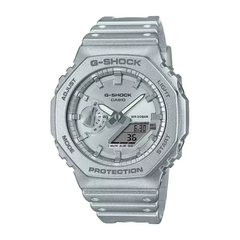 Casio G-Shock Silver Dial & Resin Strap Unisex Watch Ga-2100Ff-8Adr 1