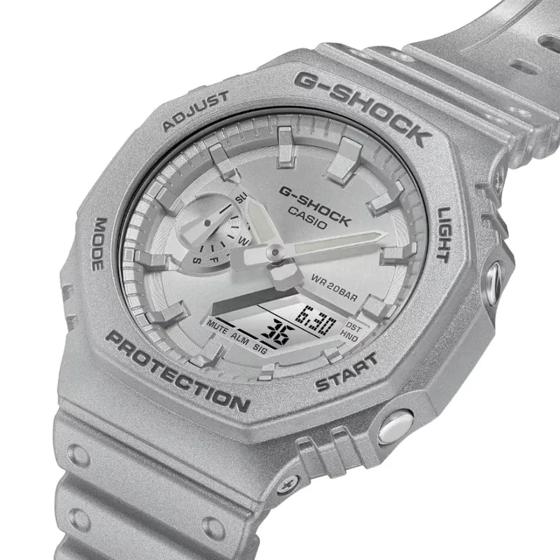 Casio G-Shock Silver Dial & Resin Strap Unisex Watch Ga-2100Ff-8Adr-P 2