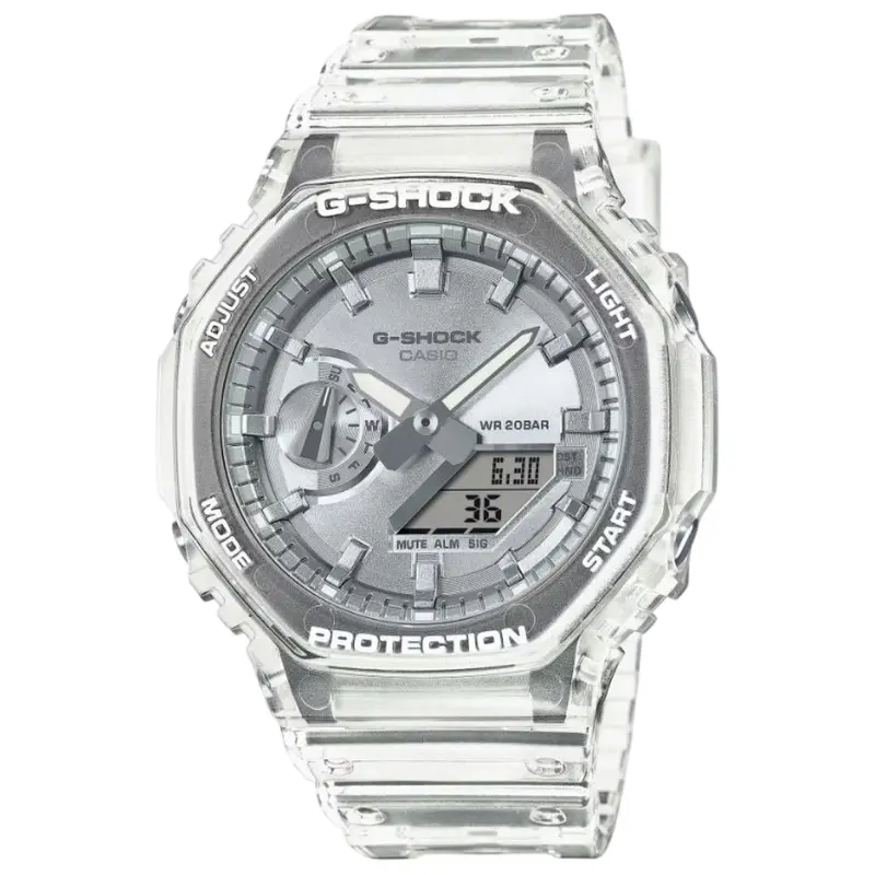Casio G-Shock Transparent Resin Strap Unisex Watch Ga-2100Bm-7A8dr-P 1
