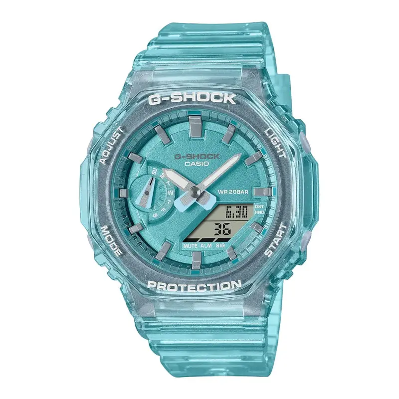 Casio G-Shock Transparent Resin Strap Unisex Watch Gma-S2100sk-2Adr-P 1