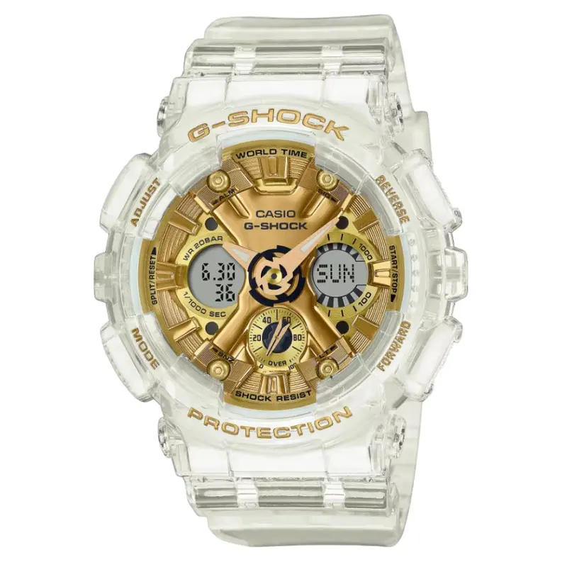 Casio G-Shock Transparent Resin Strap Women Watch Gma-S120sg-7Adr-P 1