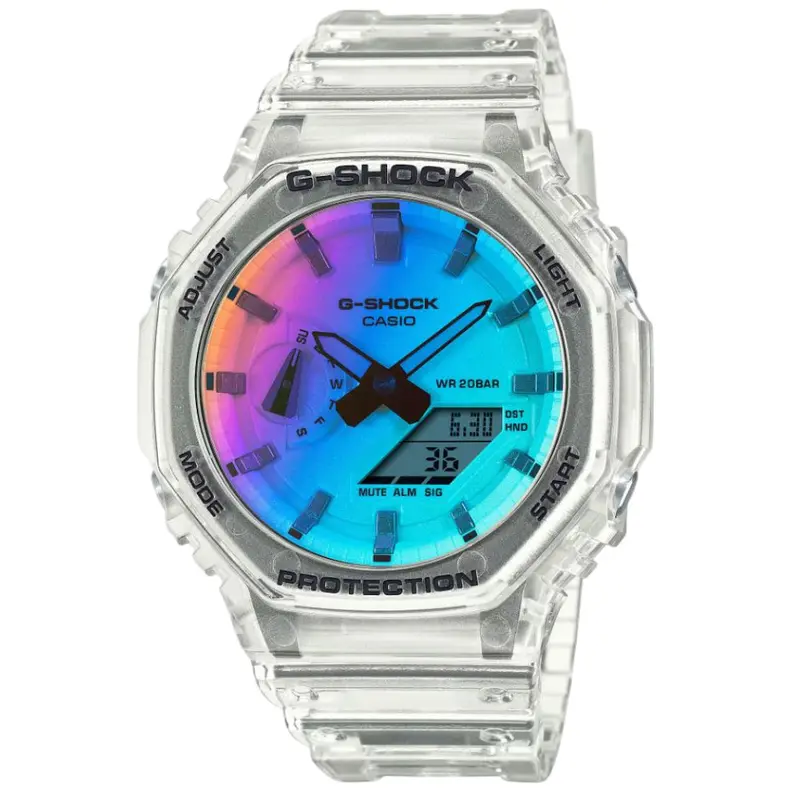 Casio G-Shock Transparent Strap Unisex Watch - Shock Resistant | Ga-2100Srs-7Adr-P 1