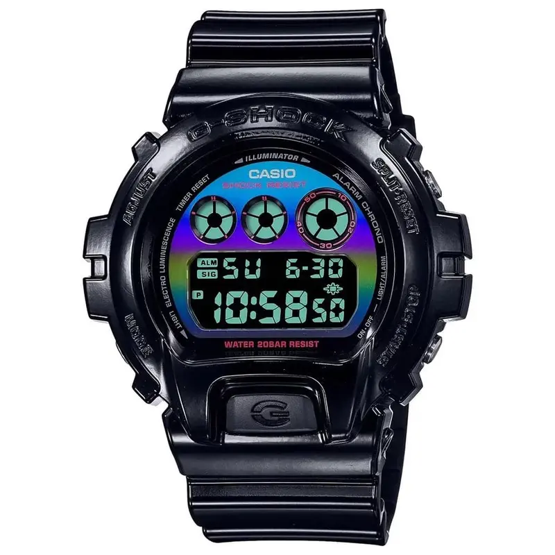 Casio G-Shock Virtual Rainbow Black Resin Strap Men's Watch Dw-6900Rgb-1Dr 1