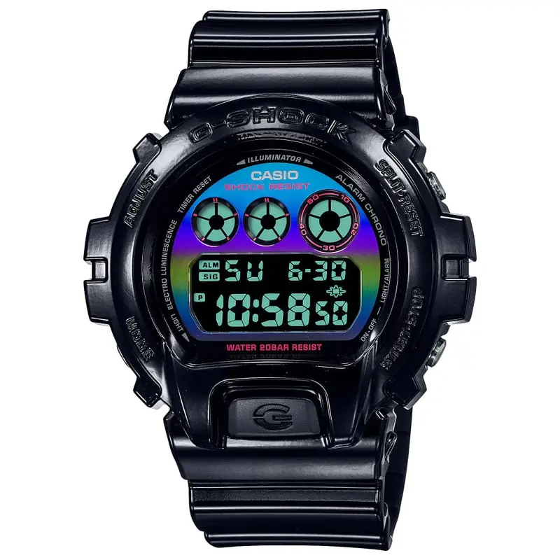 Casio G-Shock Virtual Rainbow Black Resin Strap Men's Watch Dw-6900Rgb-1Dr-P 1