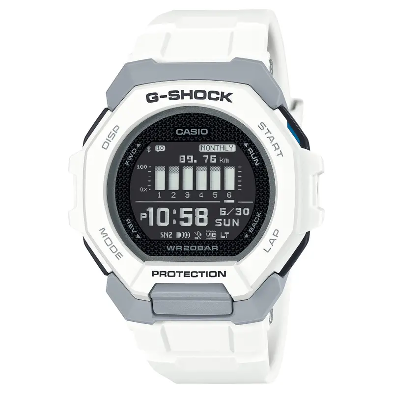 Casio G-Shock White Resin Band Watch Gbd-300-7Dr 1