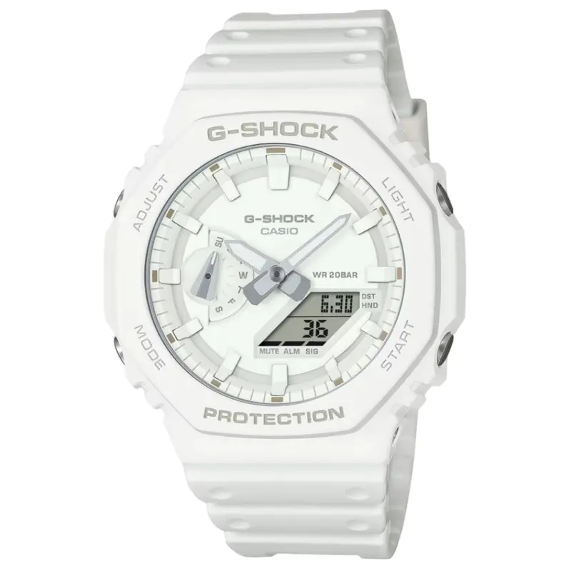 Casio G-Shock White Resin Strap Men Watch Ga-2100-7A7dr-P 1