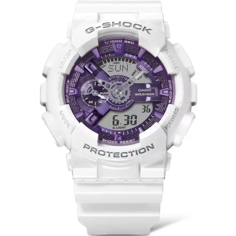 Casio G-Shock White Resin Strap Unisex Watch Ga-110Ws-7Adr-P 2