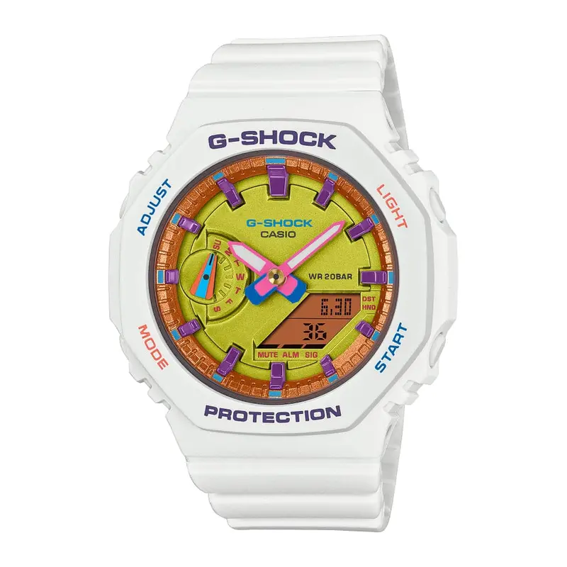 Casio G-Shock White Resin Strap Women Watch Gma-S2100bs-7Adr-P 1