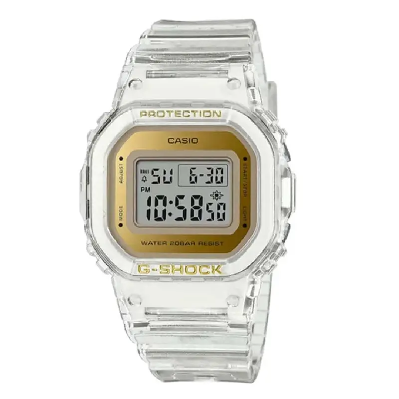 Casio G-Shock White Strap With Gold Dial Digital Unisex Watch Gmd-S5600sg-7Dr-P 1