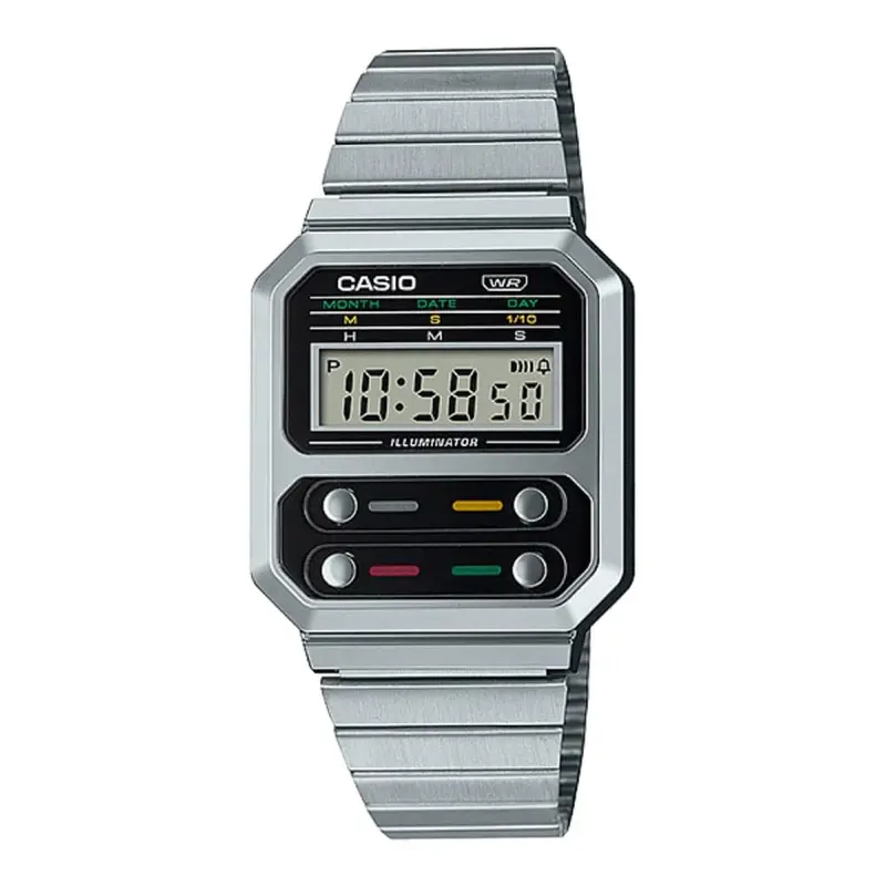 Casio General A100we-1Adf-P Digital Stainless Steel Unisex's Watch 1