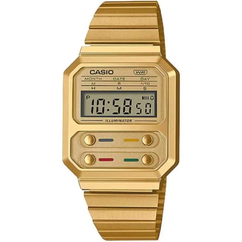 Casio General A100weg-9Adf-P Gold Stainless Steeel Unisex's Watch 1