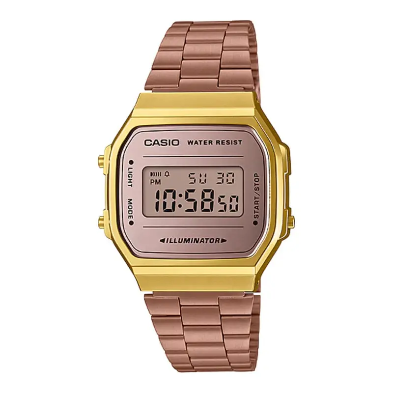 Casio General A168wecm-5Df Digital Quartz Rose Gold Stainless Steel Unisex Watch 1