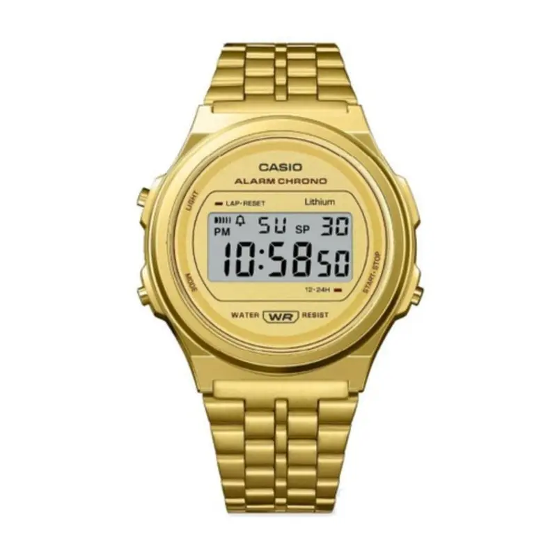 Casio General A171weg-9Adf Gold Stainless Steel Unisex's Watch 1
