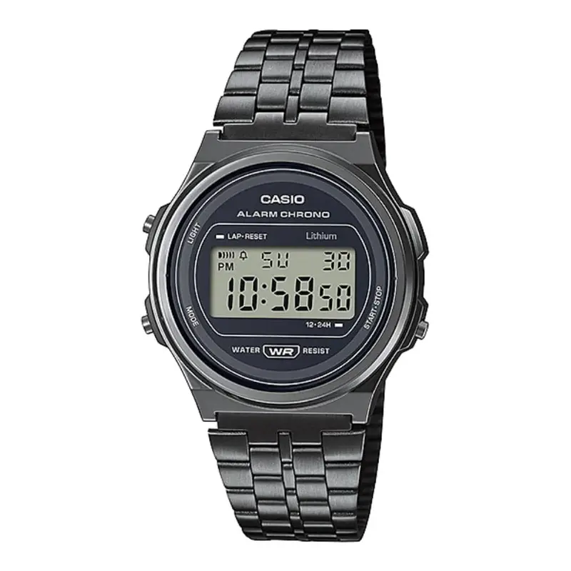 Casio General A171wegg-1Adf Black Stainless Steel Unisex Watch 1