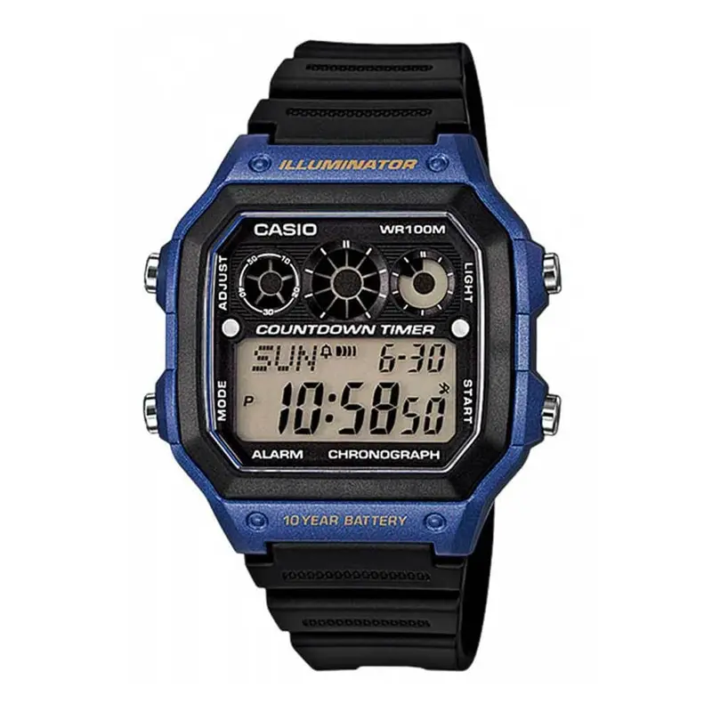 Casio General Ae-1300Wh-2Avdf-P Digital Quartz Blue Black Resin Unisex's Watch 1