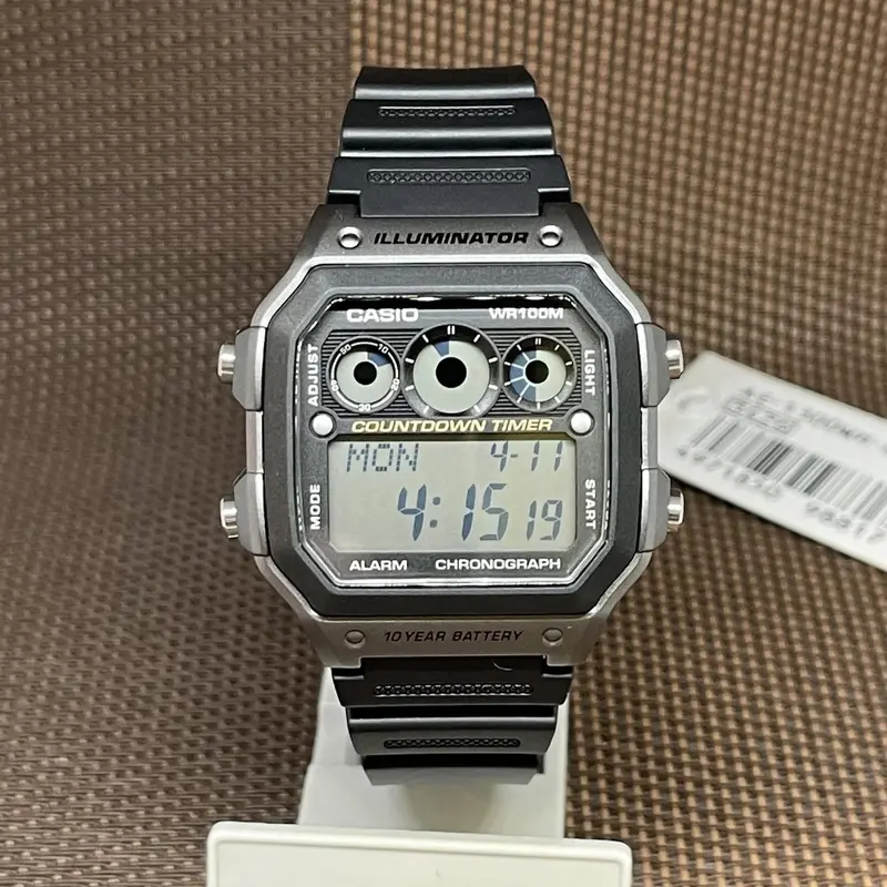 Casio General Ae-1300Wh-8Avdf-P Digital Quartz Silver Black Resin Unisex's Watch 2