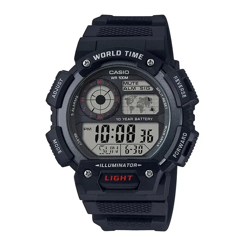 Casio General Ae-1400Wh-1Avdf-P Digital Quartz Black Resin Men's Watch 1