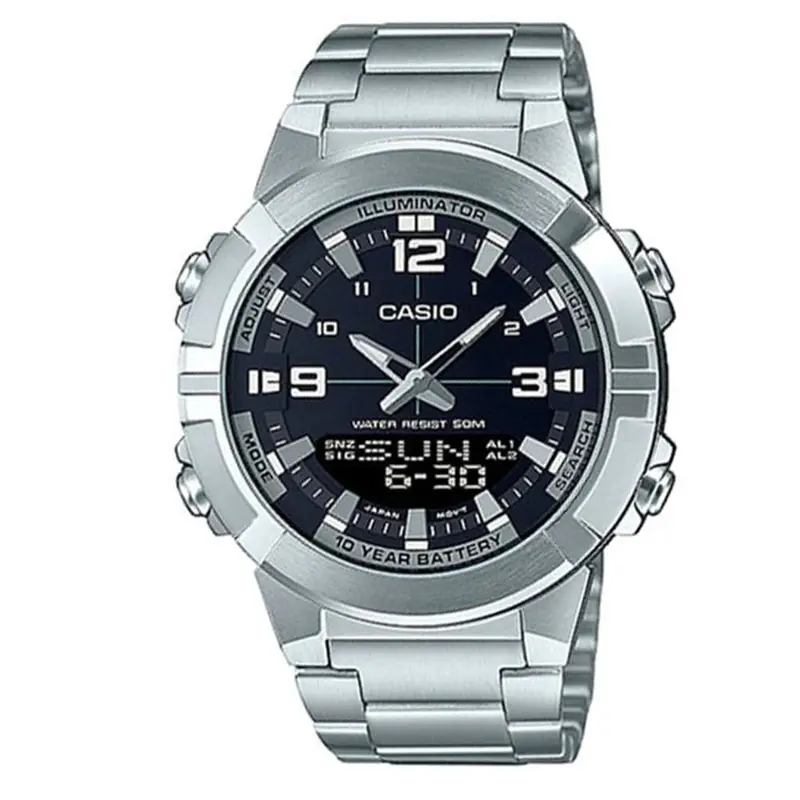 Casio General Amw-870D-1Avdf Quartz Silver Stainless Steel Men's Watch 1