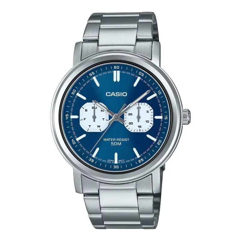 Casio General Analog Blue Dial Stainless Steel Men's Watch Mtp-E335d-2E1vdf 1