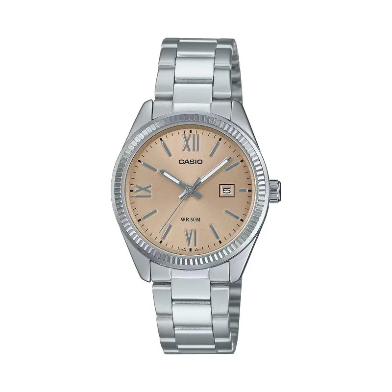 Casio General Analog Champagne Dial Stainless Steel Women's Watch Ltp-1302Dd-4A2vdf 1