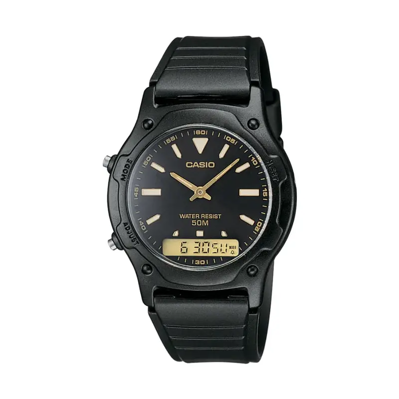 Casio General Analog-Digital Black Dial Resin Strap Men Watch Aw-49He-1Adr-P 1