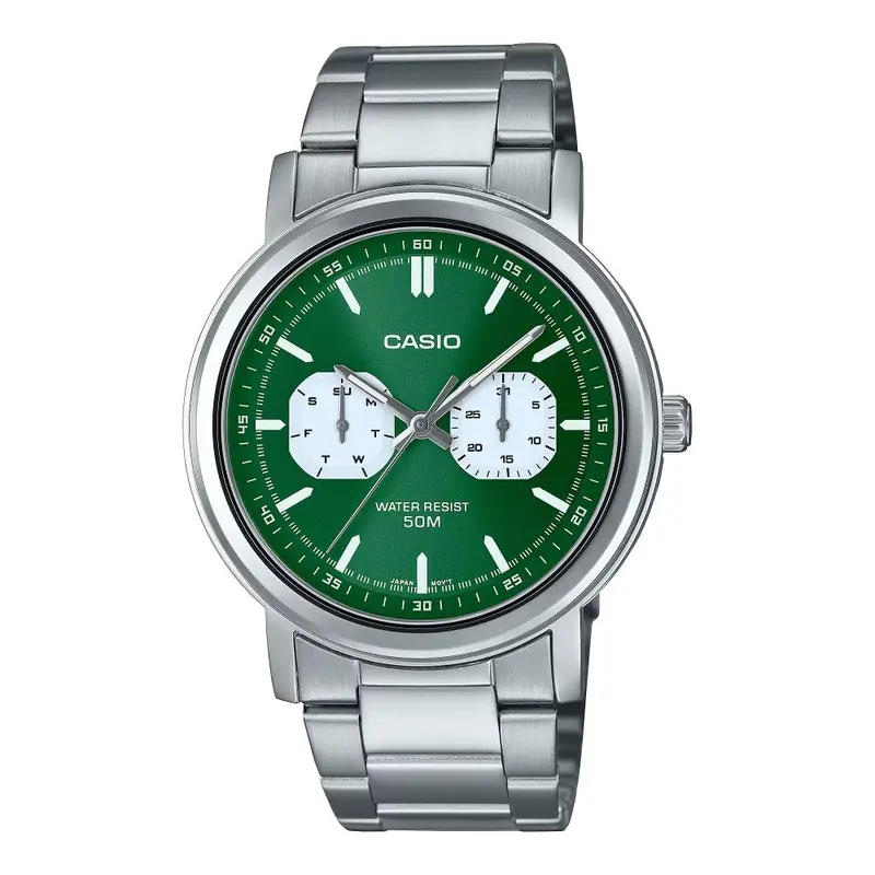 Casio General Analog Green Dial Stainless Steel Men's Watch Mtp-E335d-3Evdf 1