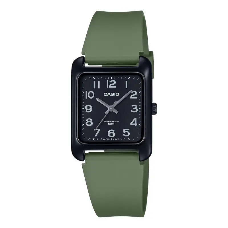 Casio General Analog Green Resin Strap Unisex Watch Mtp-B175-3Bvdf 1