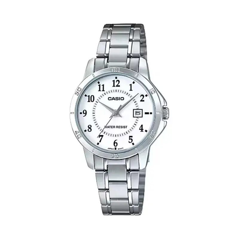 Casio General Analog White Dial Stainless Steel Men's Watch Ltp-V004d-7Budr 1