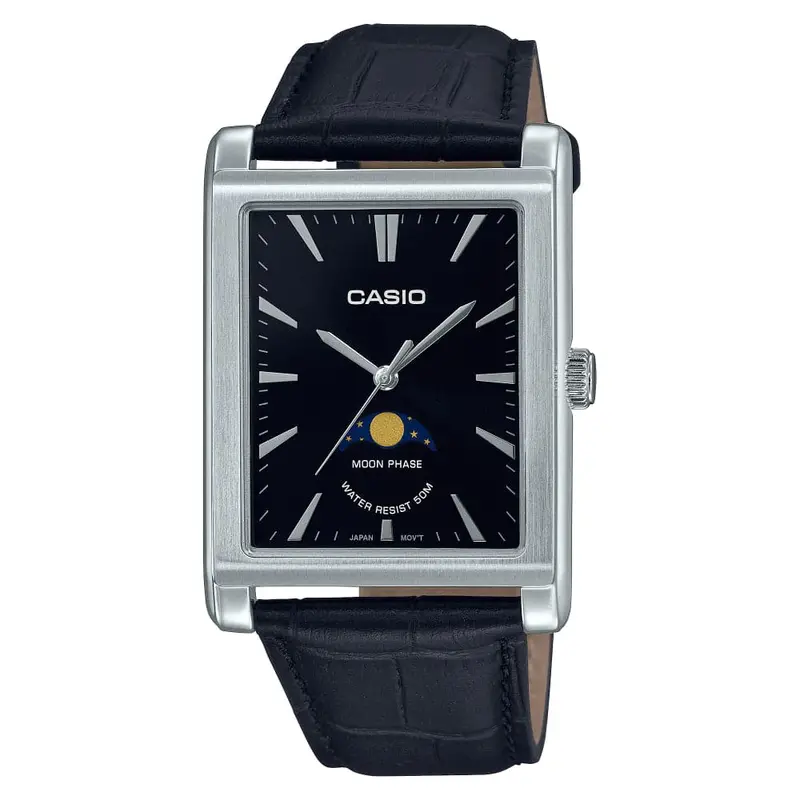 Casio General Black Dial Blue Leather Strap Men Watch Mtp-M105l-1Avdf-P 1