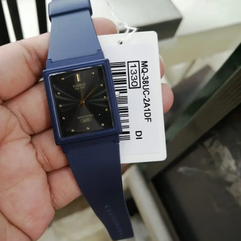 Casio General Black Dial Blue Resin Strap Unisex Watch Mq-38Uc-2A1df-P 2