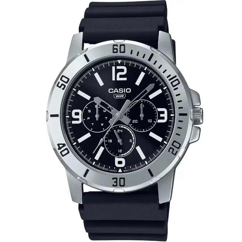 Casio General Black Dial Resin Strap Men Watch Mtp-Vd300-1Budf-P 1