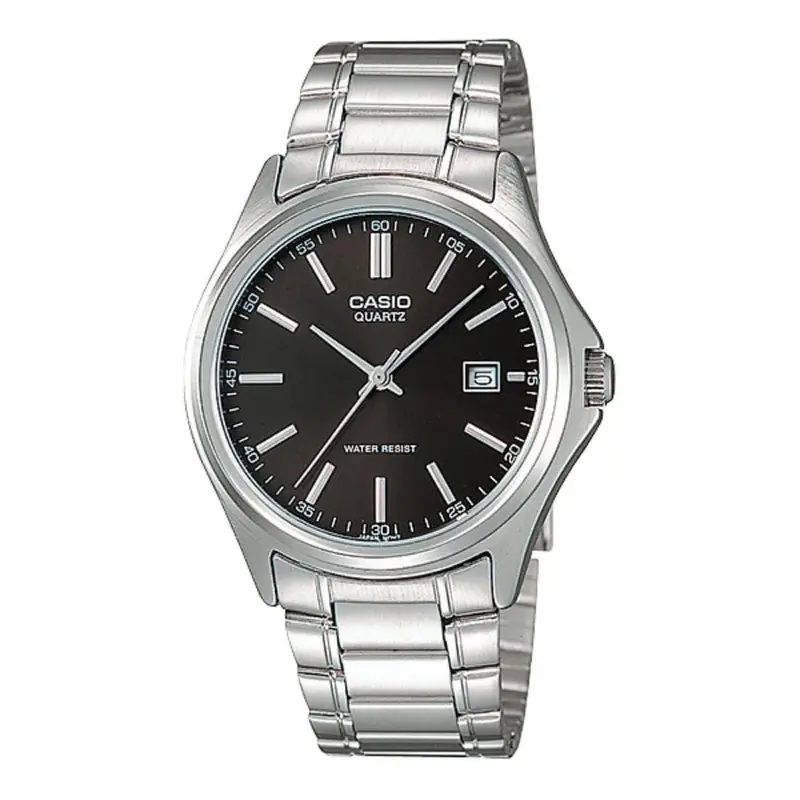 Casio General Black Dial Silver Stainless Steel Strap Men Watch Ltp-1183A-1Adf-P 1