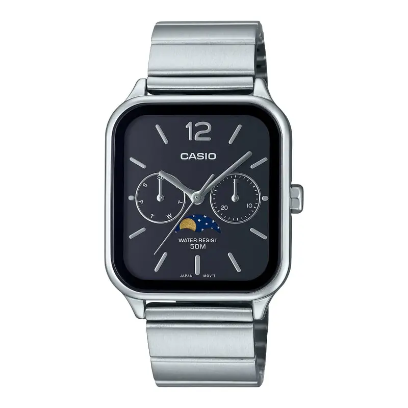 Casio General Black Dial Silver Stainless Steel Strap Men Watch Mtp-M305d-1Avdf 1