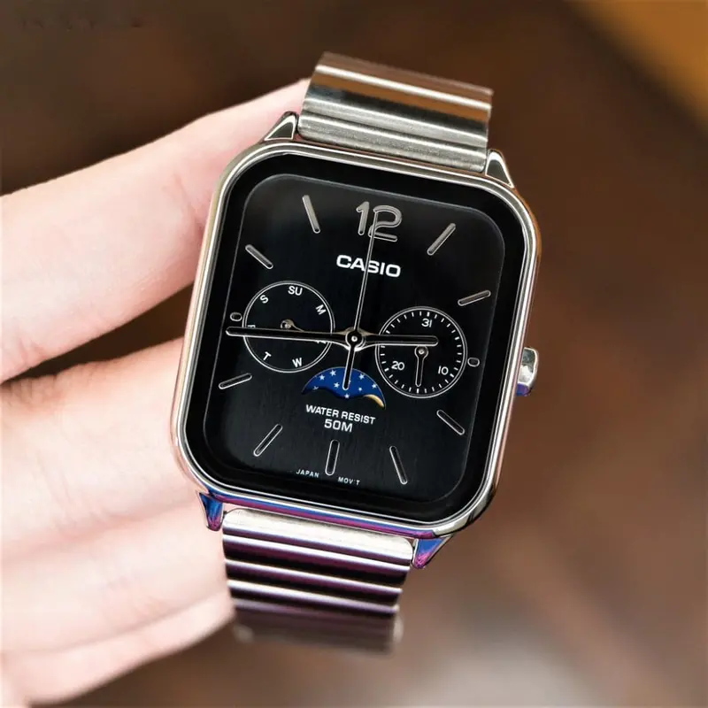 Casio General Black Dial Silver Stainless Steel Strap Men Watch Mtp-M305d-1Avdf 2