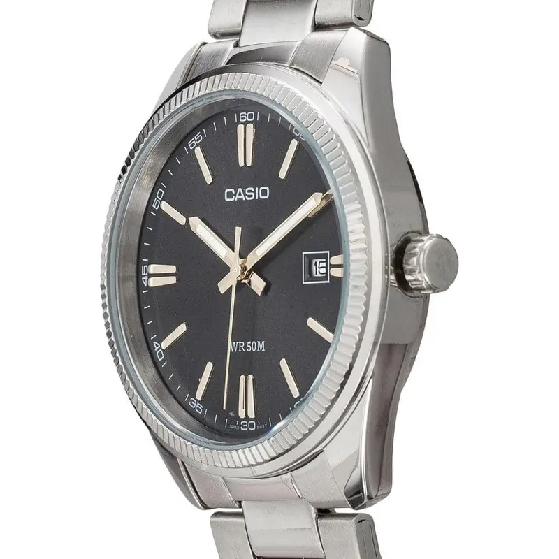 Casio General Black Dial Silver Stainless Steel Strap Unisex Watch Ltp-1302D-1A2vdf-P 2