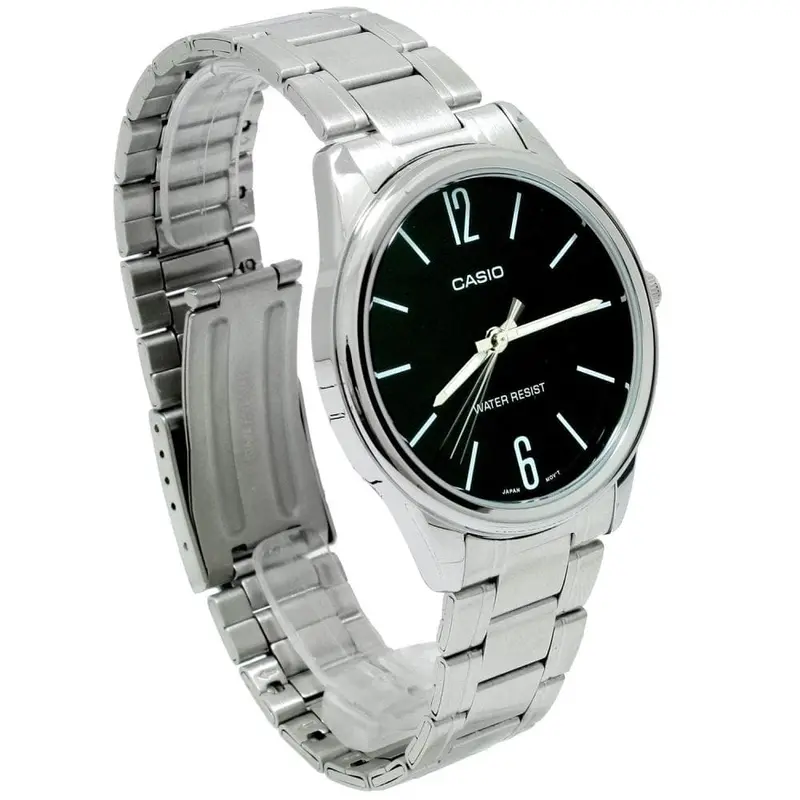 Casio General Black Dial Silver Stainless Steel Strap Unisex Watch Ltp-V005d-1Budf-P 2