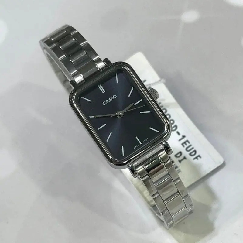 Casio General Black Dial Silver Stainless Steel Strap Women Watch Ltp-V009d-1Eudf-P 2